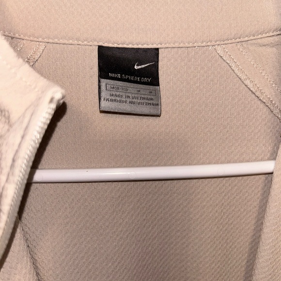 Nike Track Jacket Womens Beige Full Zip Medium - Picture 10 of 10